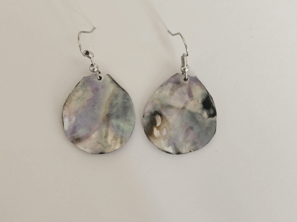 Ocean Kaleidoscope: Hand-Crafted Abalone Shell & Resin Earrings (Hypoallergenic)