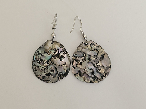 Ocean Kaleidoscope: Hand-Crafted Abalone Shell & Resin Earrings (Hypoallergenic)