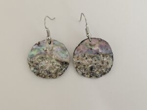 Ocean Kaleidoscope: Hand-Crafted Abalone Shell & Resin Earrings (Hypoallergenic)