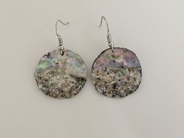 Ocean Kaleidoscope: Hand-Crafted Abalone Shell & Resin Earrings (Hypoallergenic)