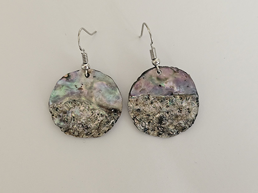 Ocean Kaleidoscope: Hand-Crafted Abalone Shell & Resin Earrings (Hypoallergenic)