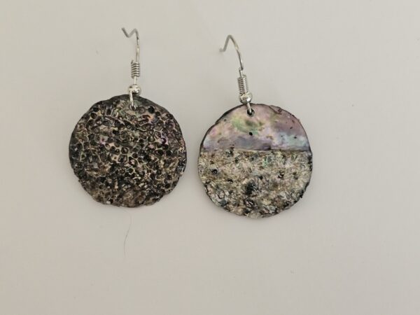 Ocean Kaleidoscope: Hand-Crafted Abalone Shell & Resin Earrings (Hypoallergenic)
