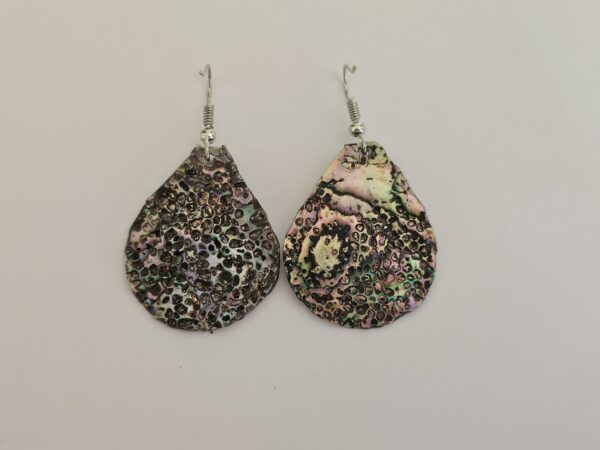 Ocean Kaleidoscope: Hand-Crafted Abalone Shell & Resin Earrings (Hypoallergenic)