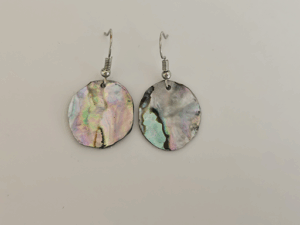 Ocean Kaleidoscope: Hand-Crafted Abalone Shell & Resin Earrings (Hypoallergenic)