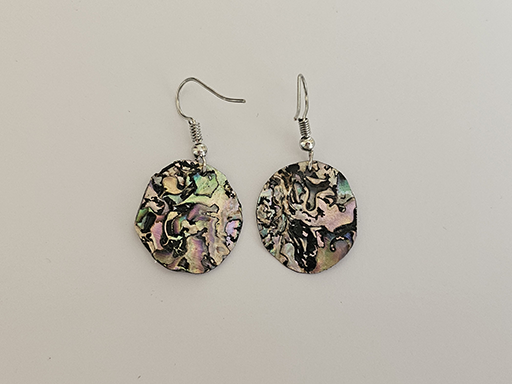 Ocean Kaleidoscope: Hand-Crafted Abalone Shell & Resin Earrings (Hypoallergenic)