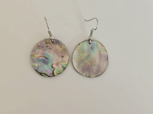 Ocean Kaleidoscope: Hand-Crafted Abalone Shell & Resin Earrings (Hypoallergenic)
