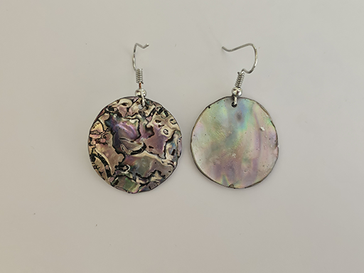20251023_162755fb Ocean Kaleidoscope: Hand-Crafted Abalone Shell & Resin Earrings (Hypoallergenic)