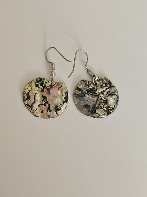 Ocean Kaleidoscope: Hand-Crafted Abalone Shell & Resin Earrings (Hypoallergenic)